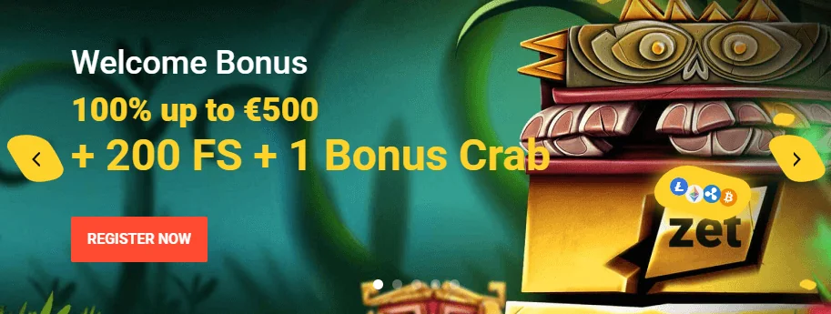 Zet Casino registration bonus